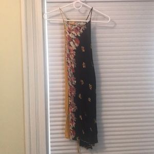 Blue and yellow floral dress